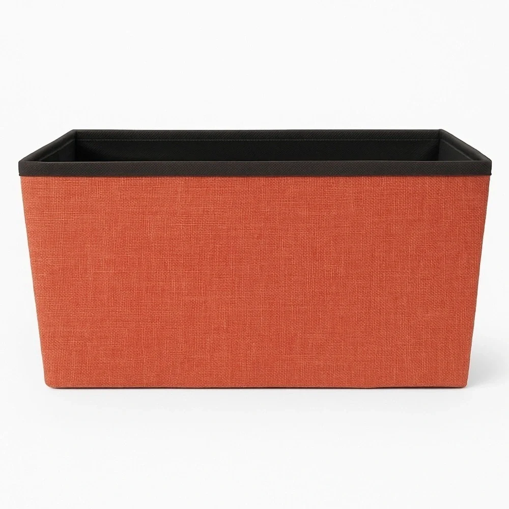 Woven Orange Storage Bin